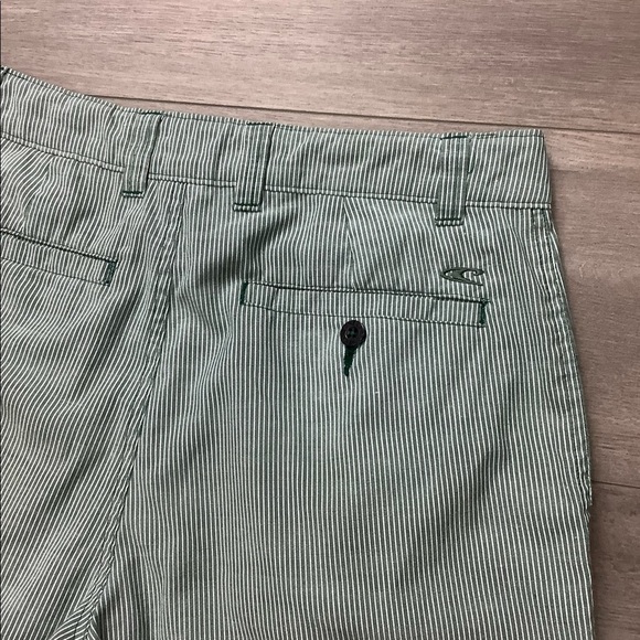 Men's O'Neill 30 Small Chino Khakis Shorts Stripes Green White Bermuda Casual - Picture 5 of 7